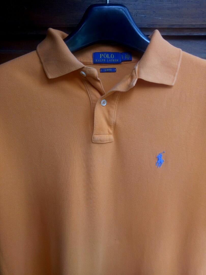 Promo!!! Price RL Ralph Lauren polo shirt orange, Men's Fashion, Tops &  Sets, Tshirts & Polo Shirts on Carousell