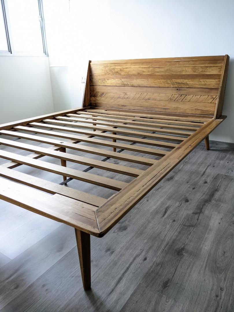 Rustic and sturdy solid wood bedframe (Queen) from Picket and Rail