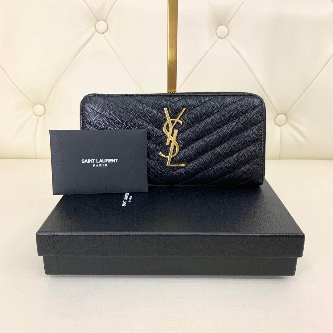 Black saint laurent wallet clearance