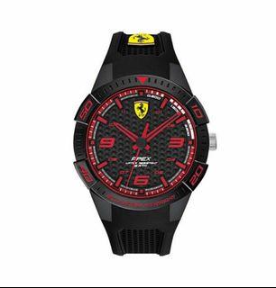 Scuderia Ferrari Men's Apex Quartz Watch Black/Red