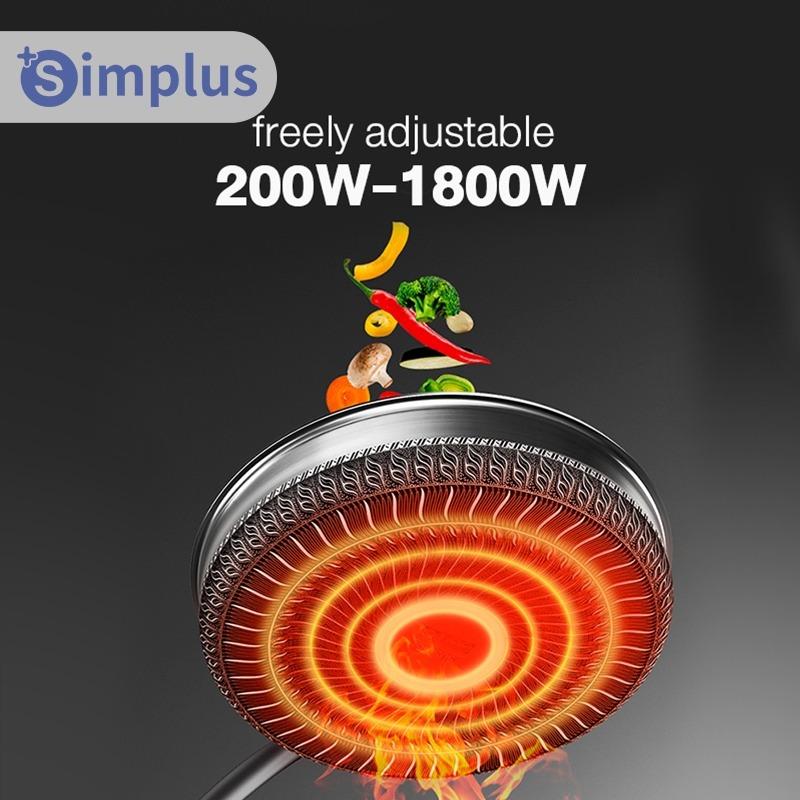 Simplus Induction Cooker 26cm 1800w 9 Temperture Settings Overheat