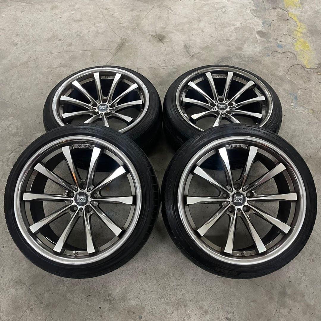 20 Inches Sport Rims Soleil 20 inch sport rim Alphard tyre 70%, Auto Accessories on Carousell