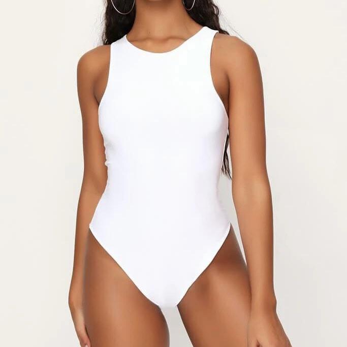 MISSGUIDED Sleeveless Bodysuit in White, Women's Fashion, Tops, Sleeveless  on Carousell
