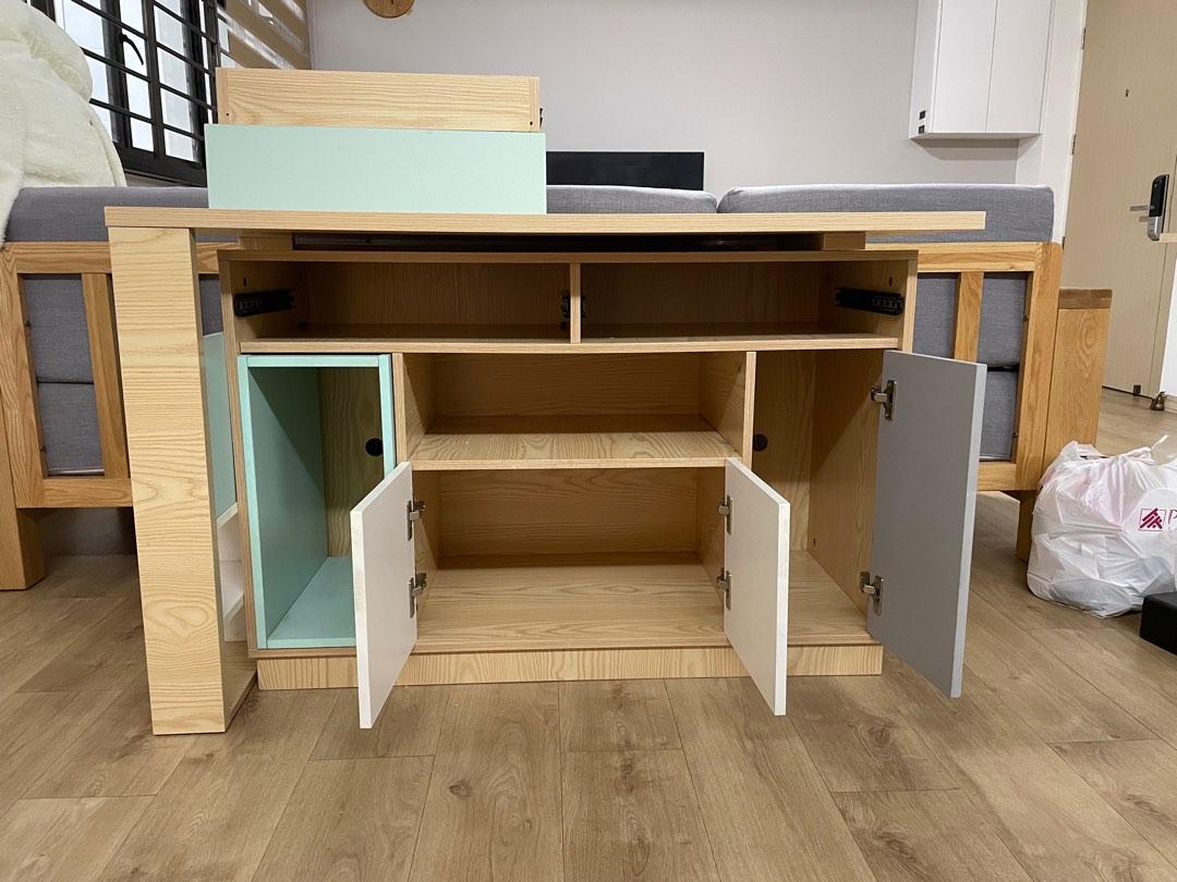 Study Table (Category: Tables & Sets) located in Singapore. Submitted by carlyn20 (Listing ID 1181196715, Image 1). Description: Study table for sale. Base size is 106cm x 60cm. But the is extendable side. Sell collect..