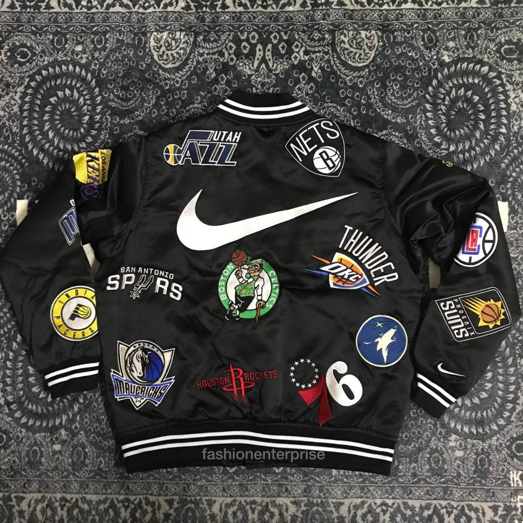 Supreme Nike/NBA Teams Warm-Up Jacket Black Men's - SS18 - US