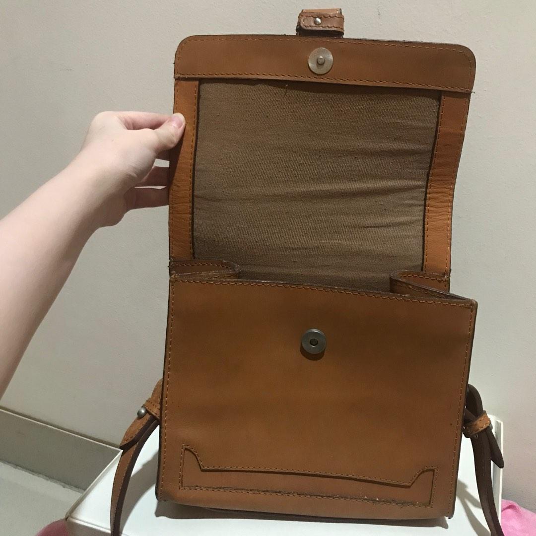 Carousell Zara Wooden Handbag Tas Kulit Zara (zara Leather
