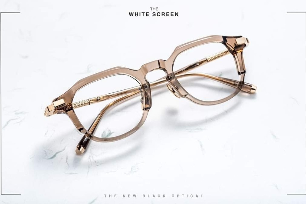 限量聯乘The white screen Voice 茶冰配色crown glasses frame 皇冠型