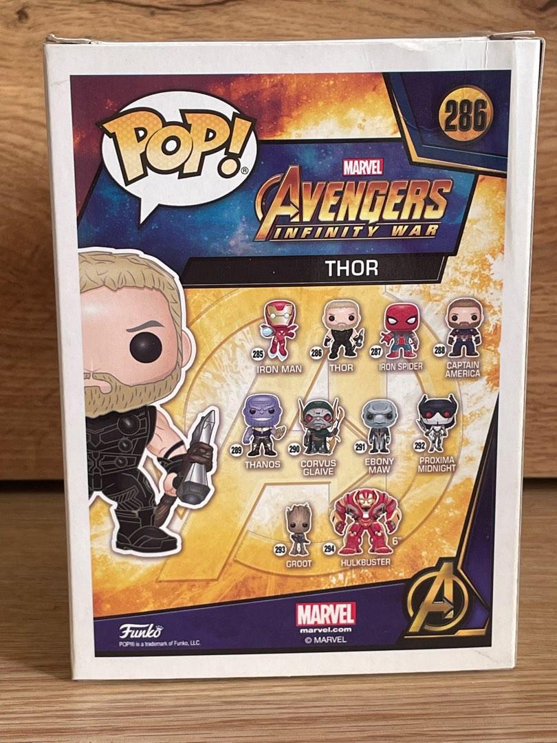 Thor 286 Funko Pop - Avengers: Infinity War (Category: Figurines & Statues) located in Pasig City. Submitted by prelovedbymeph (Listing ID 1181119507, Image 3). Description: See pictures for box condition. Free protector. Gcash or Maya SDD or LBC only, no meet ups RFS: Decluttering.