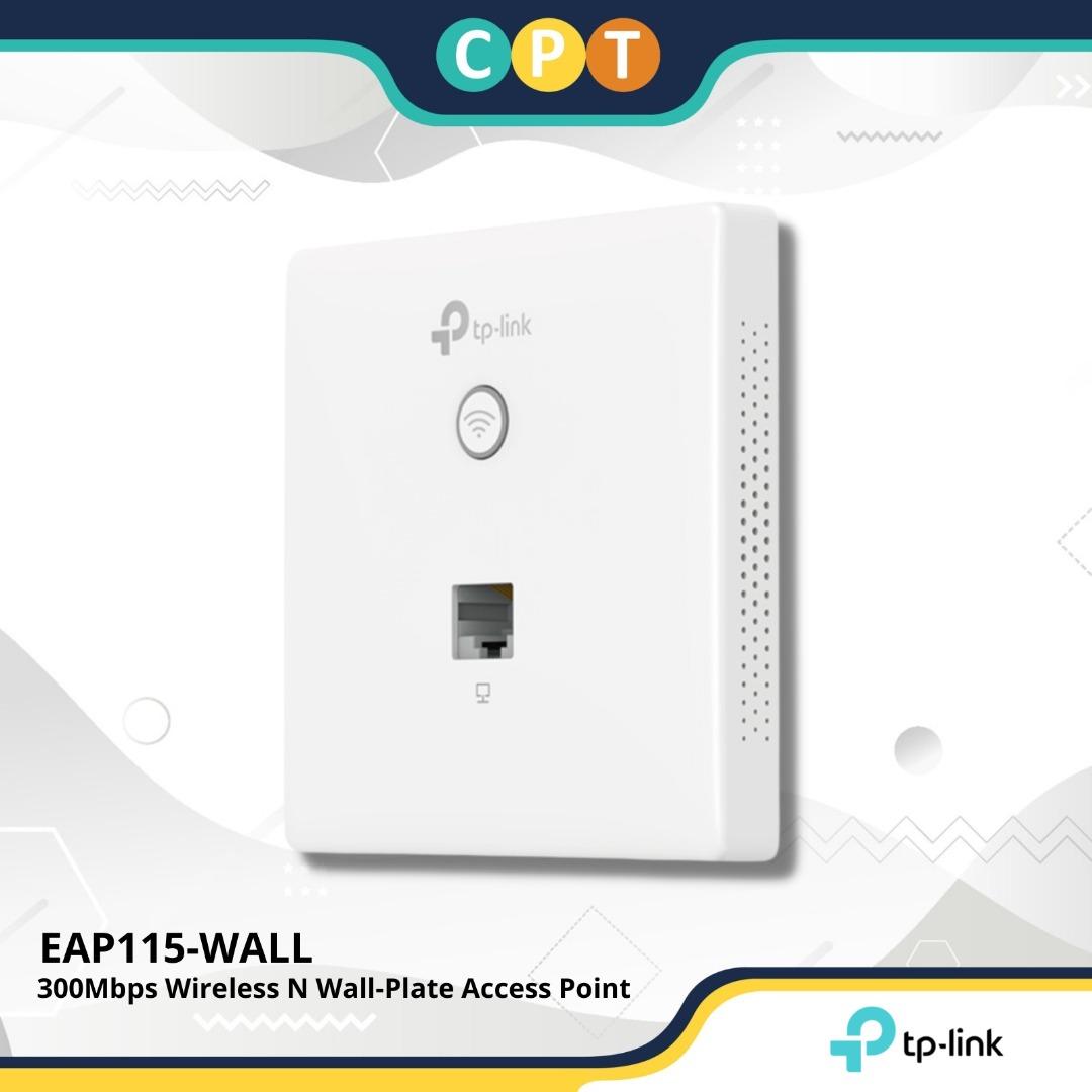 TP-Link EAP115-WALL 300Mbps Wireless N Wall-Plate Access Point, Mobile ...