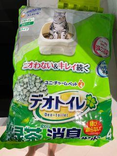 UniCharm Anti-Bacterial Green Tea Scented Paper Litter Refill 4L