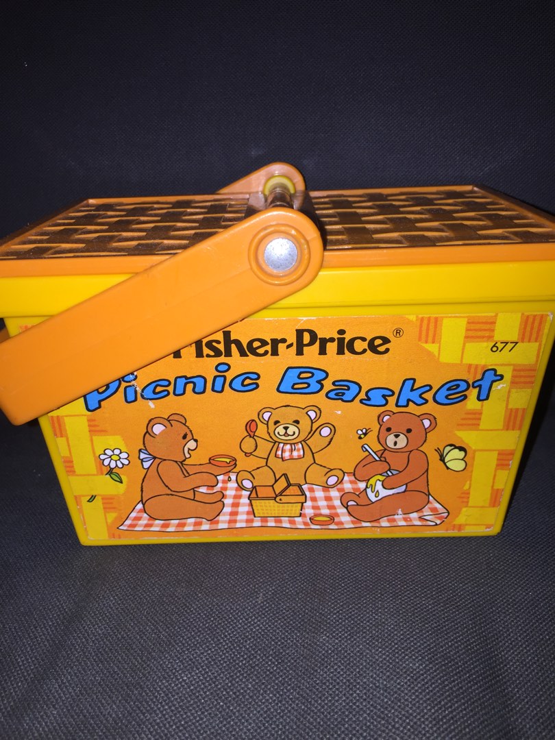 VINTAGE 1974 FISHER PRICE PICNIC BASKET, Hobbies & Toys, Collectibles