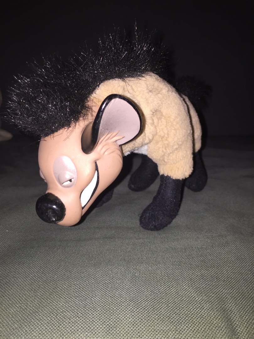 VINTAGE LION KING HYENA PLUSH WITH PLASTIC HEAD Hobbies Toys