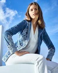 White House Black Market Denim Blazer Jacket US Sizs XS or Size 0