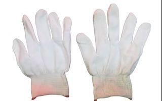 White Soft Cotton Safety Gloves 12 pairs