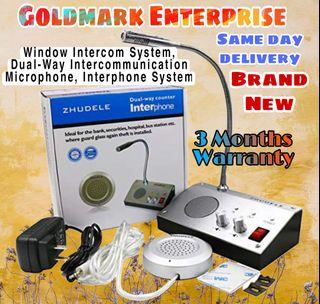 Zhudelle  Intercom System, Dual-Way Intercommunication Microphone, Interphone System