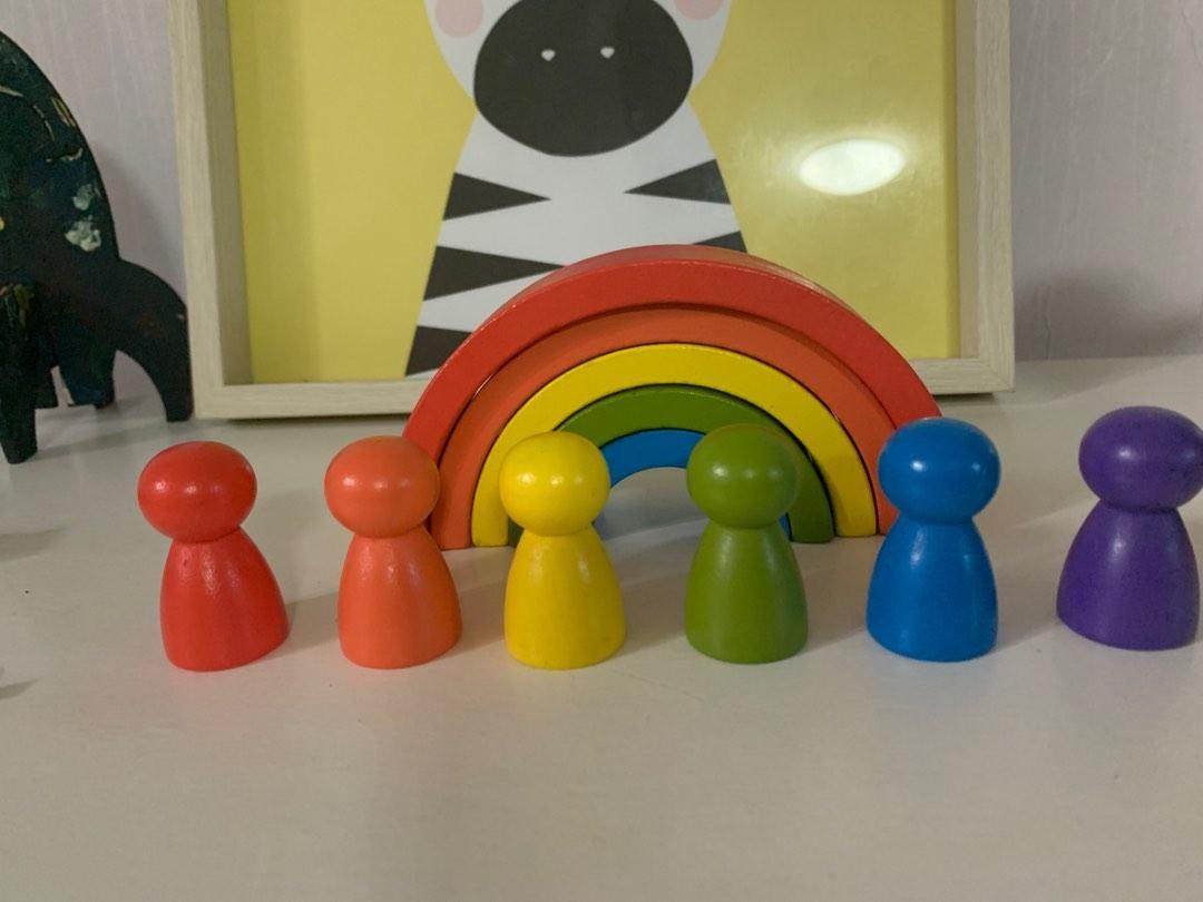 Wooden Rainbow stacker, Hobbies & Toys, Toys & Games on Carousell