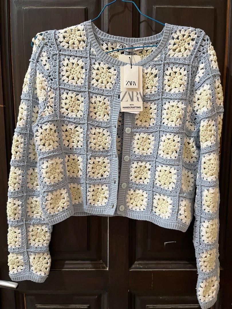 ZARA Crochet Cardigan Special Edition Multicoloured, Fesyen Wanita