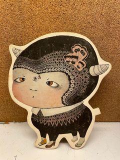 15cm  x 13cm Carrie Chau 鄒藴盈 非賣品 black sheep Homeless 黑羊厚卡紙邀請卡Michael Lau KAWS how2work