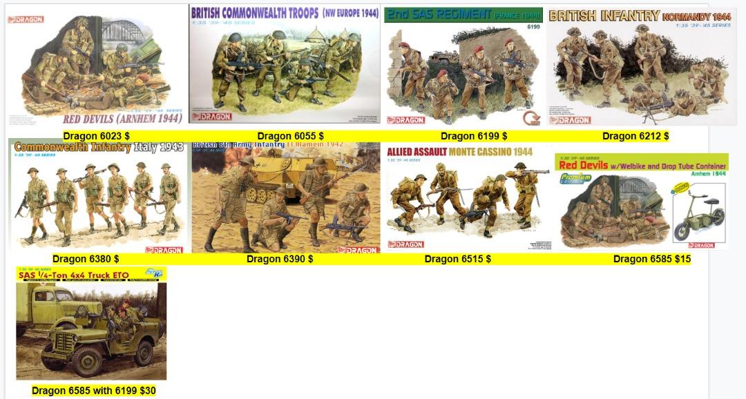 1:35 Dragon WW2 models - Collection of Brits Soviet US & Japs, Hobbies ...