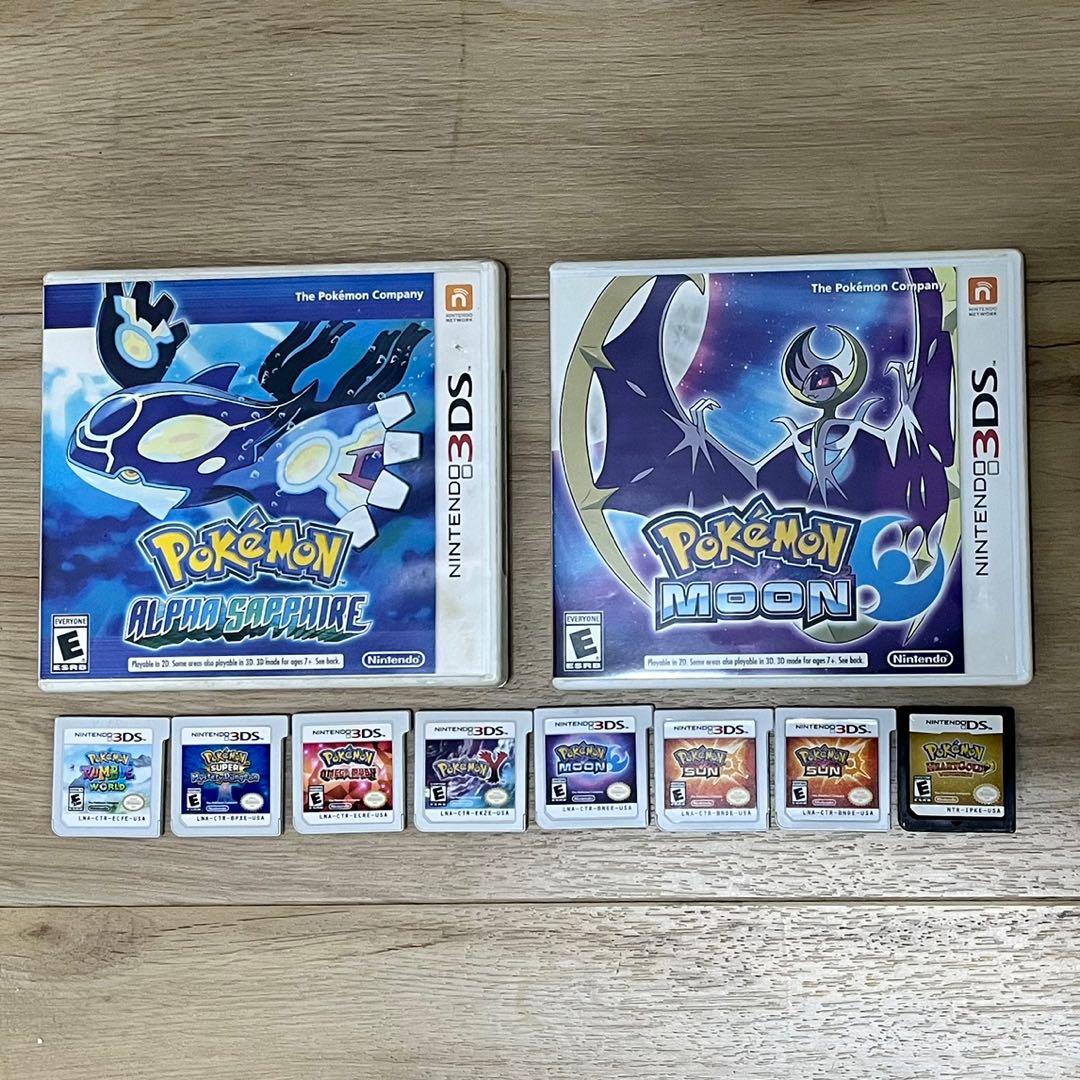 3DS & DS Pokemon Games Heartgold, Sun, Moon, Alpha Sapphire, Omega Ruby, Super Mystery Dungeon