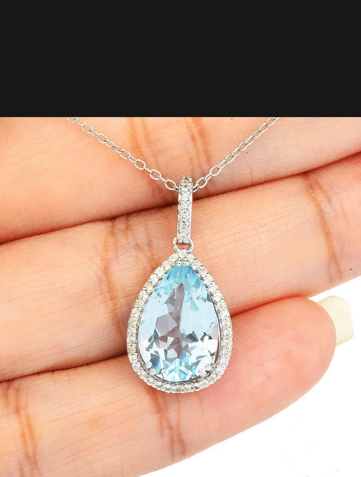 White new arrivals sapphire pendant