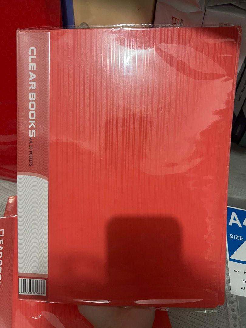 A4 CLEAR DISPLAY BOOK 20 POCKETS, Hobbies & Toys, Stationery & Craft