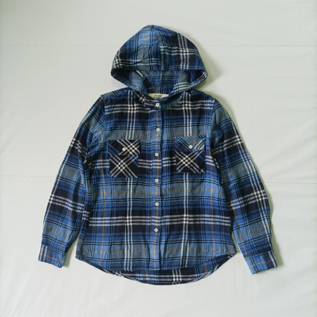 Abercrombie flannel top hoodie