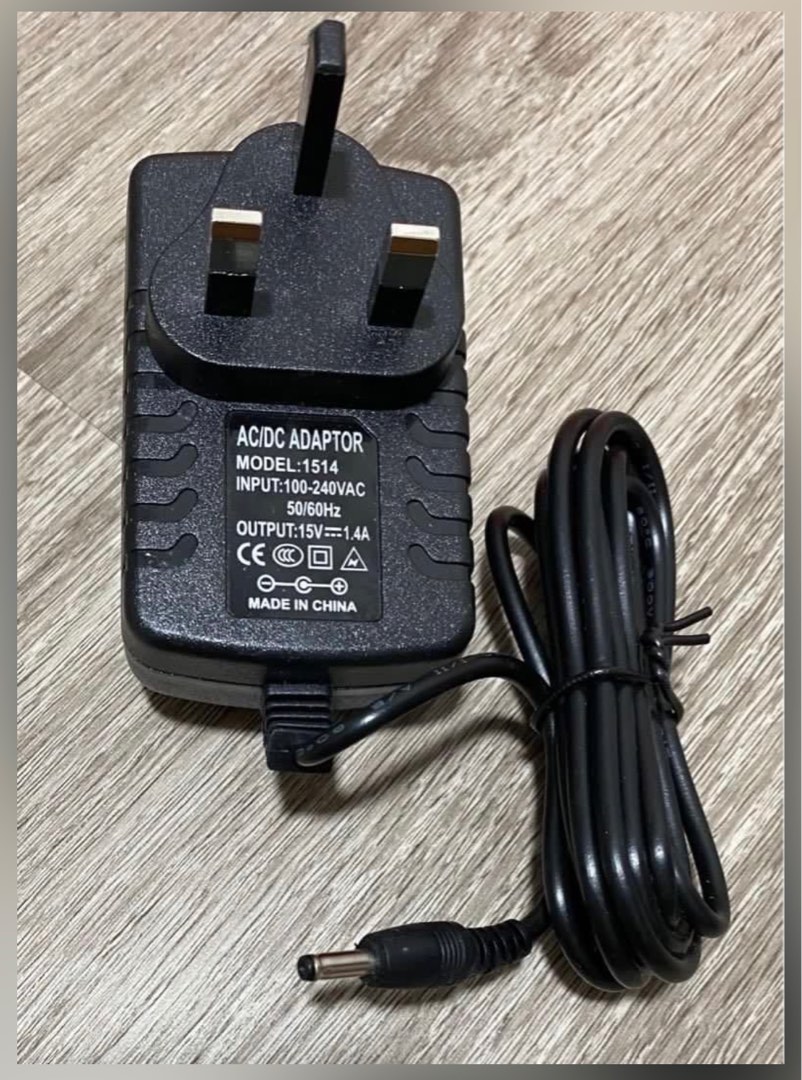 AC DC Adapter charger 15V 1.4A diameter 0.3cm, Computers & Tech, Parts ...