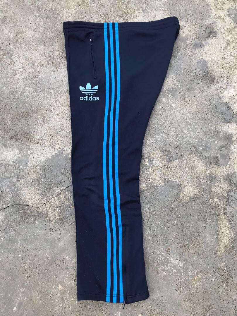 Adidas California Track Pants Three Stripes Navy Blue 33 36 Unisex
