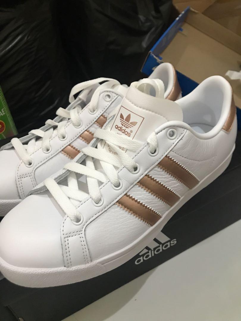 ADIDAS Coas Star White Rose Gold size 6