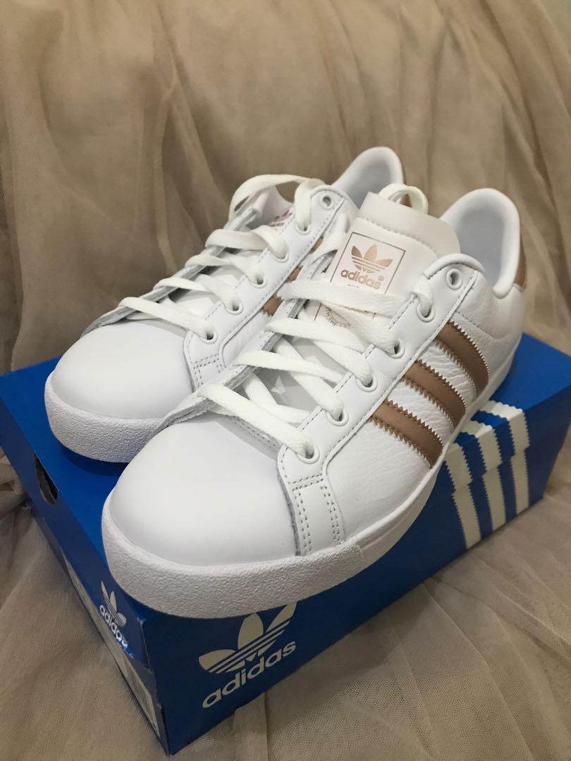 ADIDAS Coas Star White Rose Gold size 6