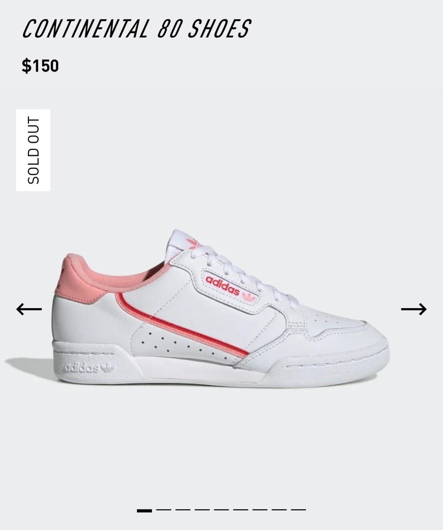 ADIDAS Continental 80 Shoes White Pink