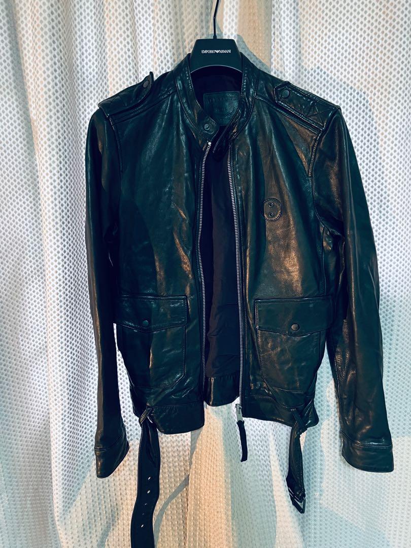 All Saints Motorcycle Leather Jacket, Men's Fashion, Coats, Jackets and ...