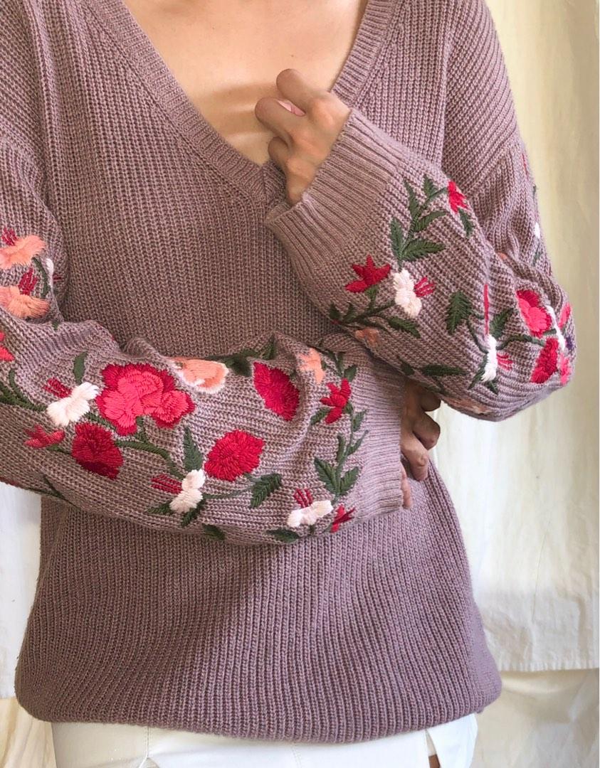 American eagle embroidered sweater online