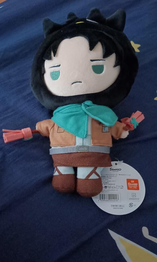 AOT Attack On Titan Sanrio Collab Levi Big Plush Doll Plushie Official 
