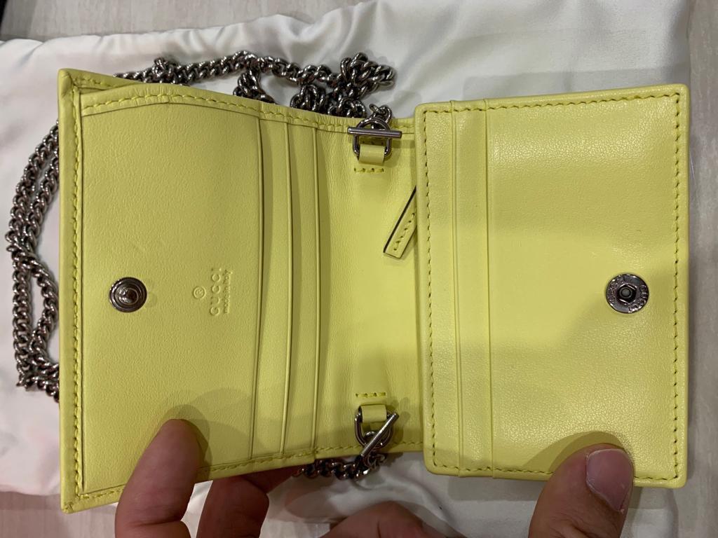 Authentic Gucci marmont wallet on chain, Luxury, Bags & Wallets on