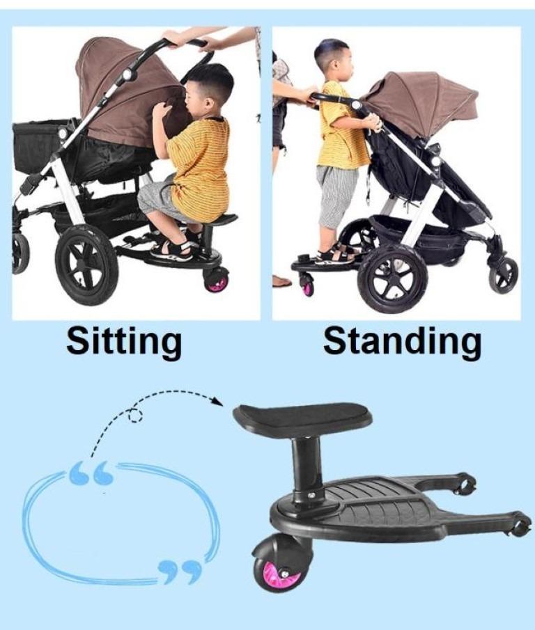 Baby Stroller Extension Board Stand Roller on board Universal Ride