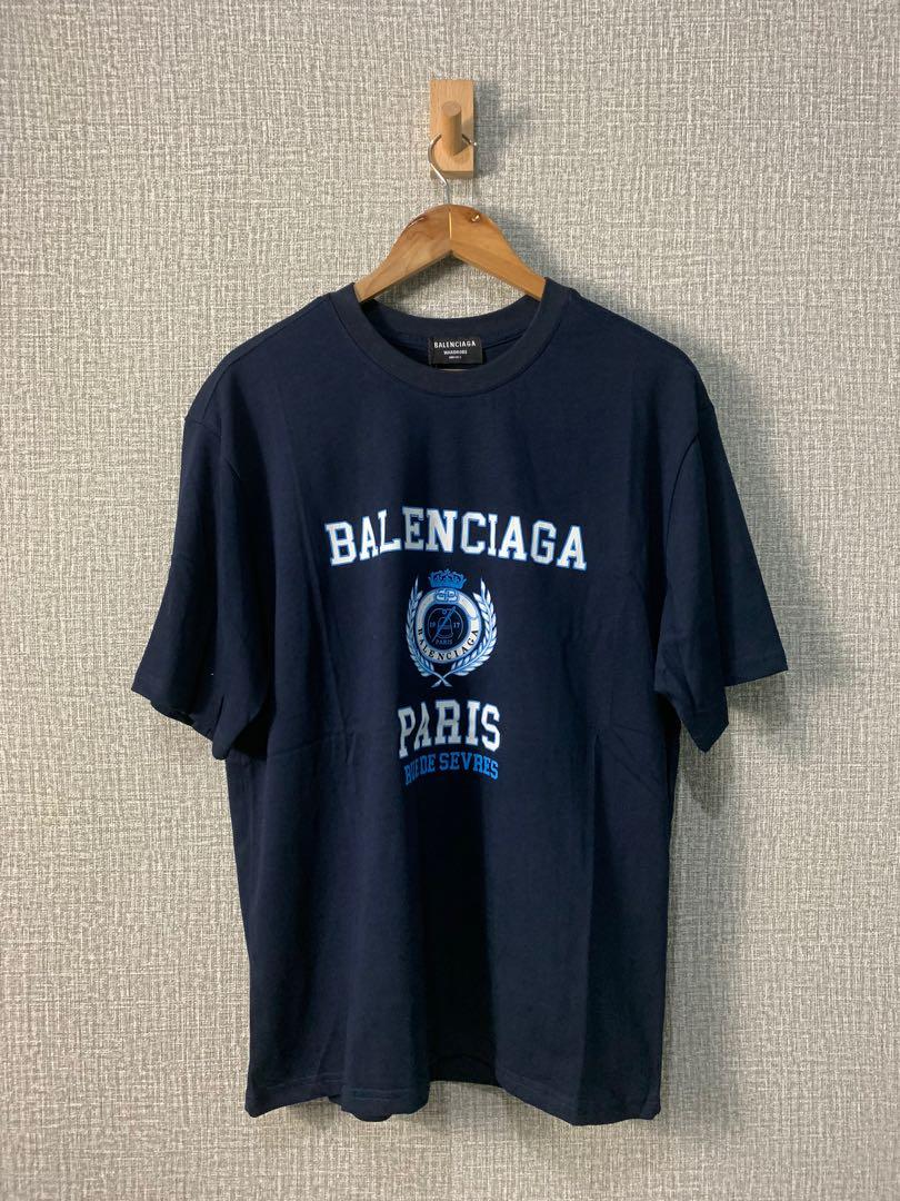 blue balenciaga tee