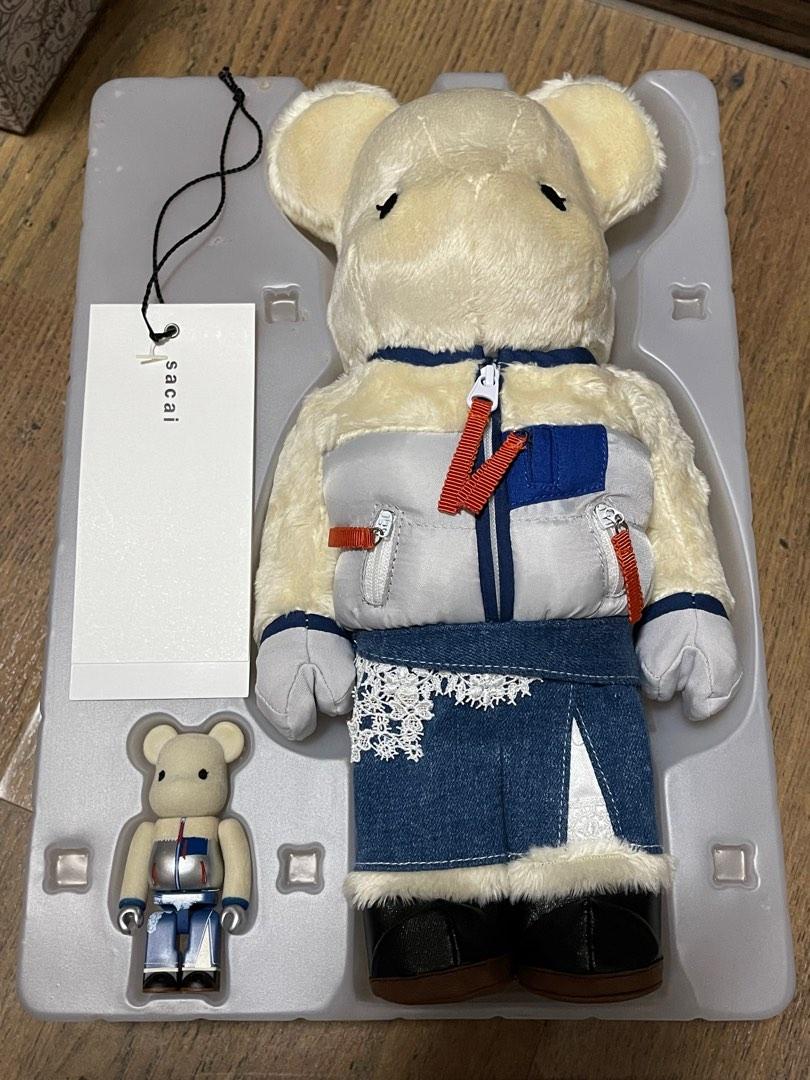 sacai BEARBRICK 400% 100% BE@RBRICKsacai Bearbrick Sacai Medicom