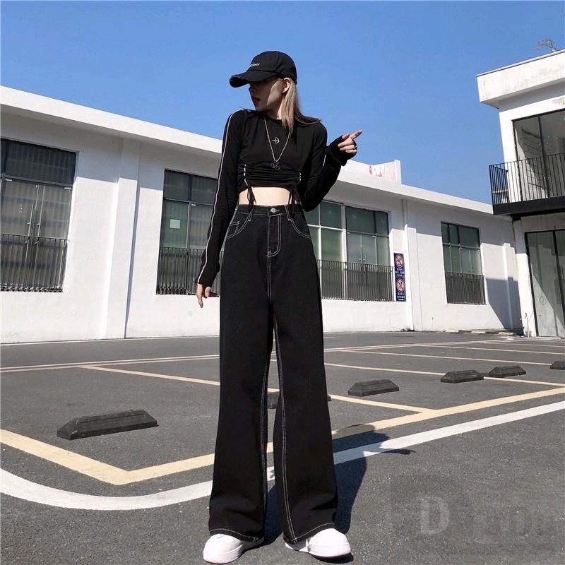 Lucyever Spring Summer Women's Wide Leg Pants Loose High Waist Casual  Trousers Woman Korean Style Solid Office Straight Pants-1 | Fruugo NO