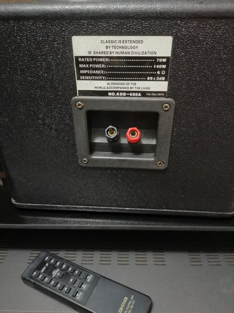 BMB karaoke Amplifier DAX21 + speaker 1 pair, Audio, Soundbars