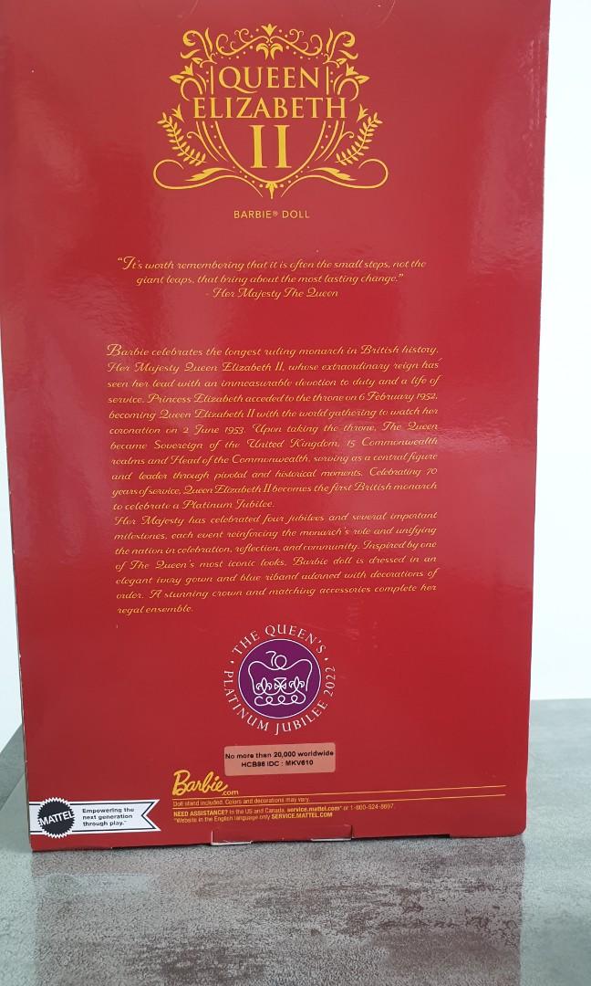 BN Queen Elizabeth Barbie Doll, Hobbies & Toys, Toys & Games on Carousell