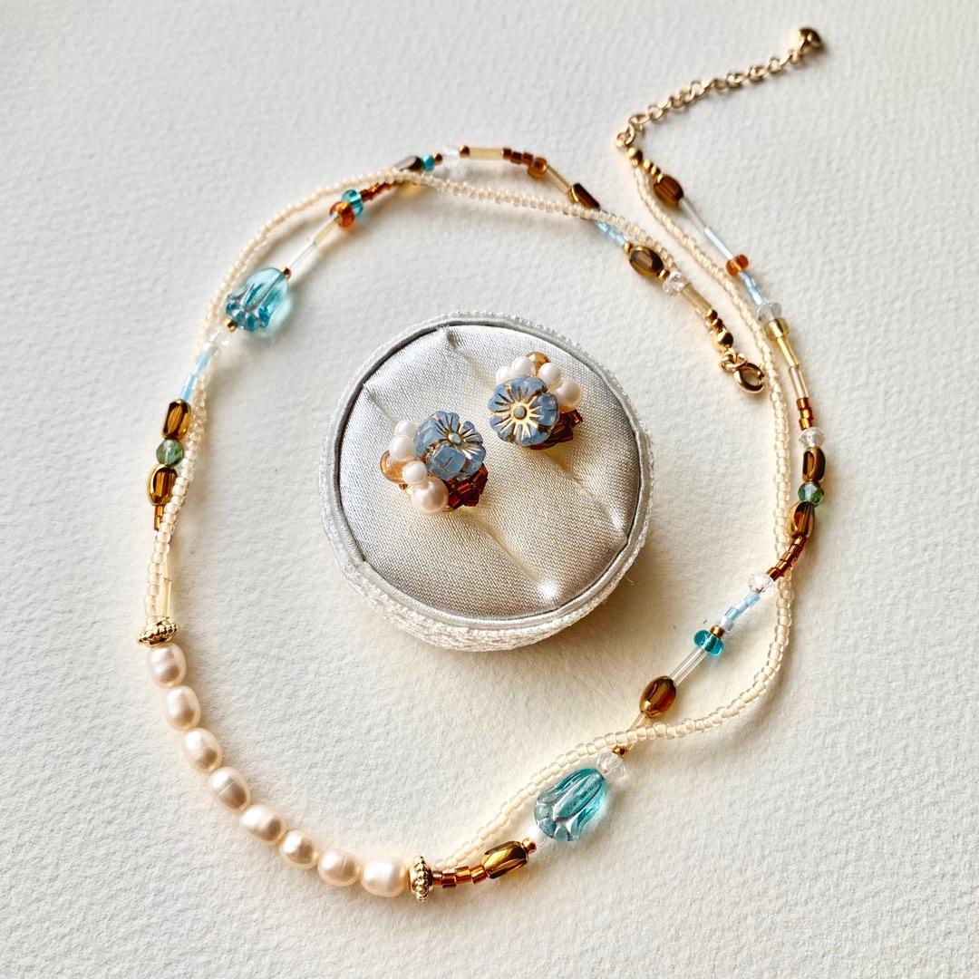 Gold plated beaded best sale necklace