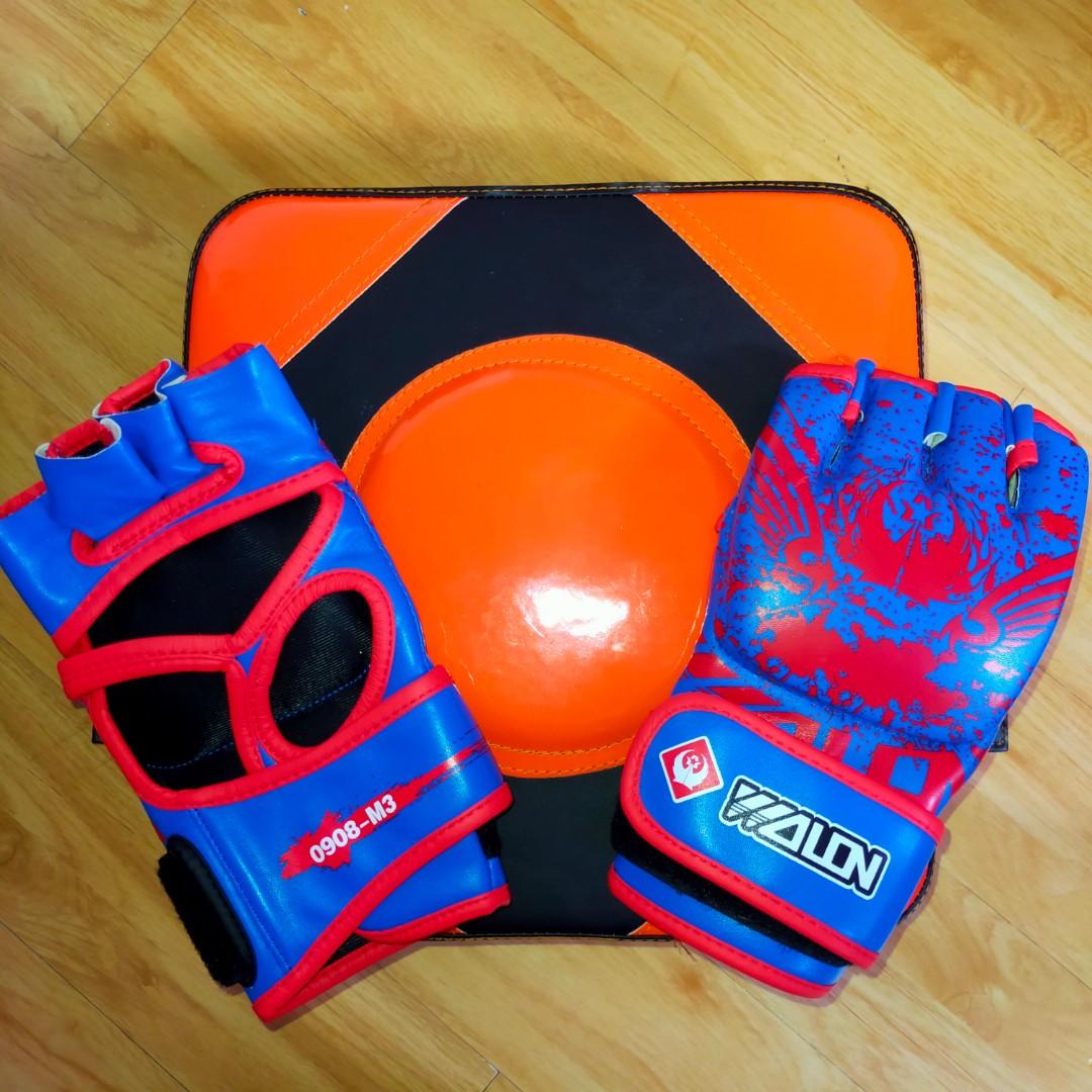 Boxing Pad and Gloves, Sports Equipment, Exercise & Fitness, Cardio