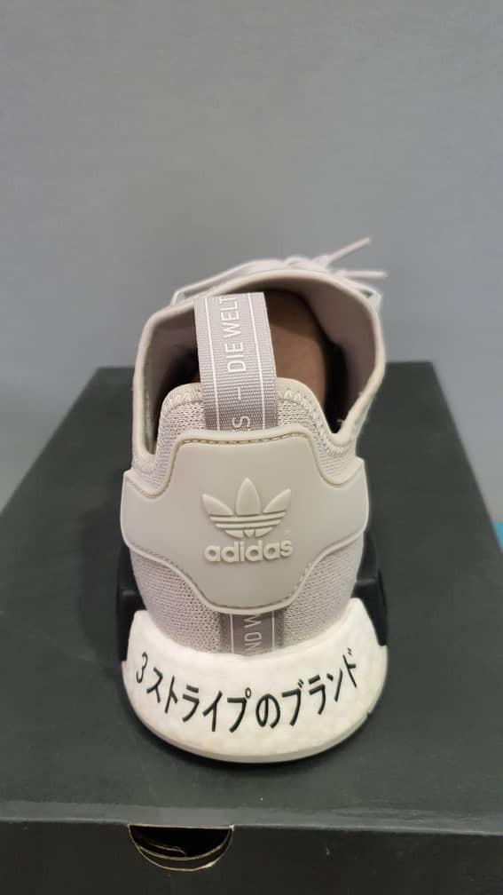 Brand New ADIDAS NMD R1 Grey with Japanese Words