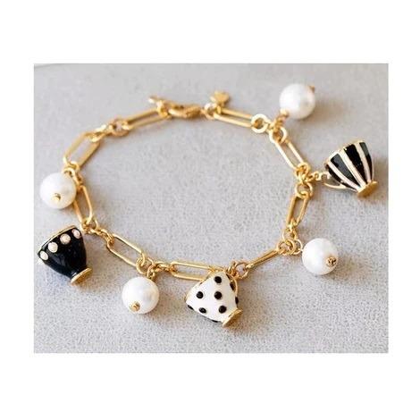 BRAND NEW AUTHENTIC INSTOCK KATE SPADE DISNEY ALICE IN WONDERLAND TEACUP  CHARM BRACELET O0R00286, Luxury, Accessories on Carousell