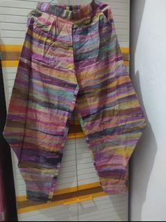 Celana aladin bahan tenun