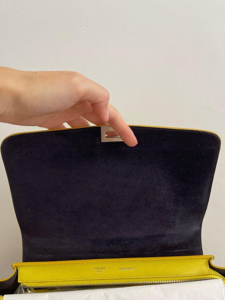 Celine Small Trapeze Bag Fluo Yellow Original Price 3 450