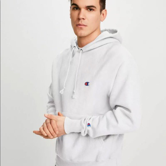 Light grey top champion hoodie