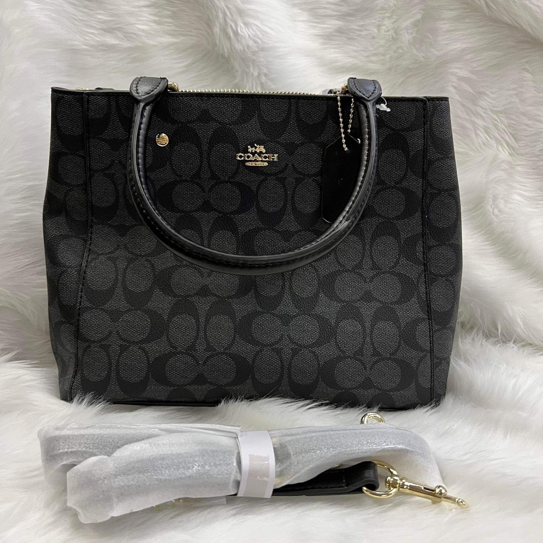 Coach Black Hand Bag With Sling, Women's Fashion, Bags & Wallets